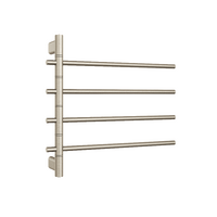 Thermorail SV41BN Swivel Heated Towel Rail Brushed Nickel 4 Bar 240V