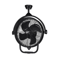 Ventair Tilt360 Ceiling Mount Drum Fan Black