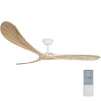 ThreeSixty Timbr DC 72" Fan White/Weathered Oak