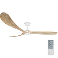 ThreeSixty Timbr DC 72" LED Fan White/Weathered Oak