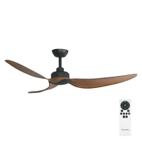 ThreeSixty Trinity 56" 39W DC Ceiling Fan Black with Koa Blades