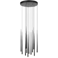 Telbix Trina PE12-BK Black 12 Light LED Pendant Light 3000K