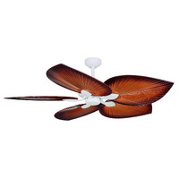 ThreeSixty Tropicana 54" Matte White with Palm Bro Blades