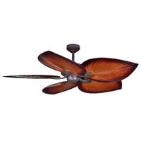 ThreeSixty Tropicana 54" Oil Rubbed Bronze Palm Brown Blades