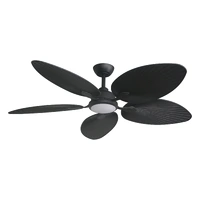 ThreeSixty Tropicana 56 Inch DC Ceiling Fan Black with 24W LED Light