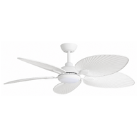ThreeSixty Tropicana 56 Inch DC Ceiling Fan Matte White with 24W LED Light and 8W Uplight