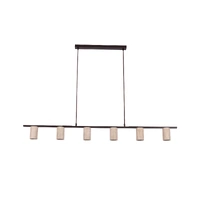 CLA Tuberia Linear Bar Pendant Light Beige Travertine Tubular Shades