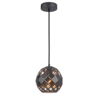 CLA Tuile Large Wine Glass Embossed Tiled Pendant Light in Black