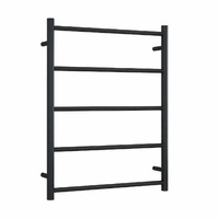 Thermorail USR54 Straight Round Matt Black Non-Heated Ladder Towel Rail