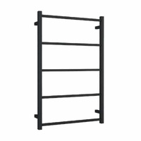 Thermorail USS56B Sraight Square Matt Black Non-Heated Ladder Towel Rail