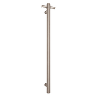 Thermorail UVS900HBR Round Brushed Stainless Non-Heated Vertical Single Towel Rail