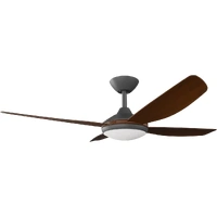 Calibo Vanga 48" DC Smart Ceiling Fan with LED Light and Remote Control Black/Koa