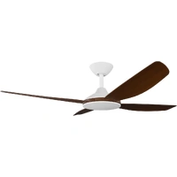 Calibo Vanga 48" DC Ceiling Fan White with Koa Blades