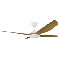 Calibo Vanga 52" DC Smart Ceiling Fan with LED Light and Remote Control White/Teak