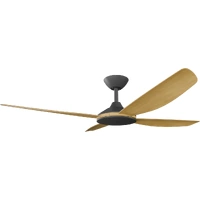 Calibo Vanga 56" DC Ceiling Fan Black with Bamboo Blades