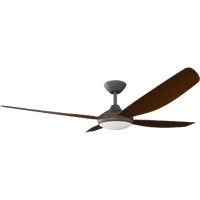 Calibo Vanga 56" DC Smart Ceiling Fan with LED Light and Remote Control Black/Koa