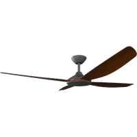 Calibo Vanga 56" DC Ceiling Fan Black with Koa Blades
