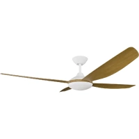 Calibo Vanga 56" DC Smart Ceiling Fan with LED Light and Remote Control White/Teak