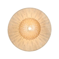 Telbix Varon Wall Light Beige Travertine with Amber Tear Glass