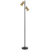 Telbix Verik Floor Lamp Brass and Black