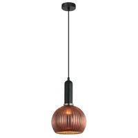 CLA Vintaj Copper Ribbed Glass Wine Glass Pendant Light