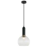 CLA Vintaj Clear Ribbed Glass Wine Glass Pendant Light
