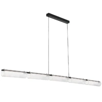 Telbix Voluto 1720mm Black Tri Colour LED Linear Pendant Light