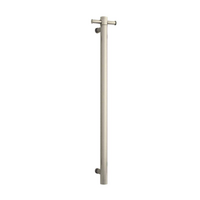 Thermorail VS900HBN Brushed Nickel Straight Round Vertical Single Heated Towel Rail