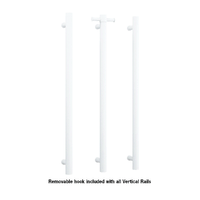 Thermorail VSH900HMW Matt White 12V Vertical Single Heated Rail