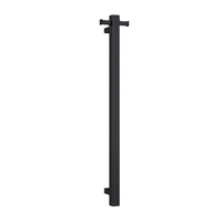 Thermorail VS900SHB Matt Black Square Vertical Heated Towel Rail
