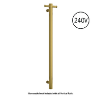 Thermorail VSH900HBG Brushed Gold 240V Vertical Single Heated Rail
