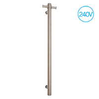 Thermorail VSH900HBR Brushed Round 240V Vertical Heated Towel Rail