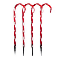 Set of 4 Connectable Candy Cane Red & White