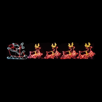 Four Moving Reindeer with Sleigh 5.3m