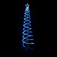 Double Spiral Tree White/Blue 2.1m LED
