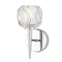 Telbix Zaha 1 Light Wall Light Chrome and Crystal