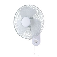 Ventair Zephyr II 40cm Oscillating Wall Mounted Fan White with Pull Cord