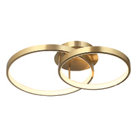 Cougar Lighting Zola 2 Light 54W LED Close To Ceiling Light Gold